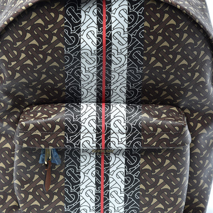 Burberry E-Canvas Monogram Stripe Backpack Bridle Brown 7 of 9