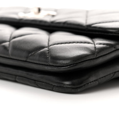 Chanel Lambskin Quilted Double Sided Clutch With Chain Black 12 of 12