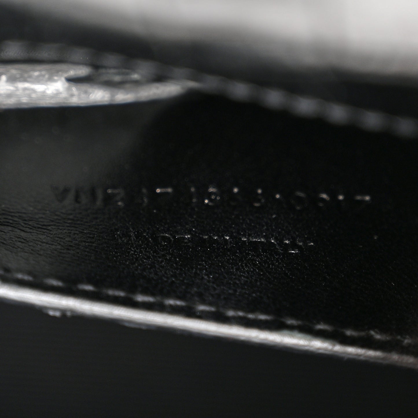 Calfskin Crocodile Embossed Small Classic Monogram Kate Tassel Satchel Black