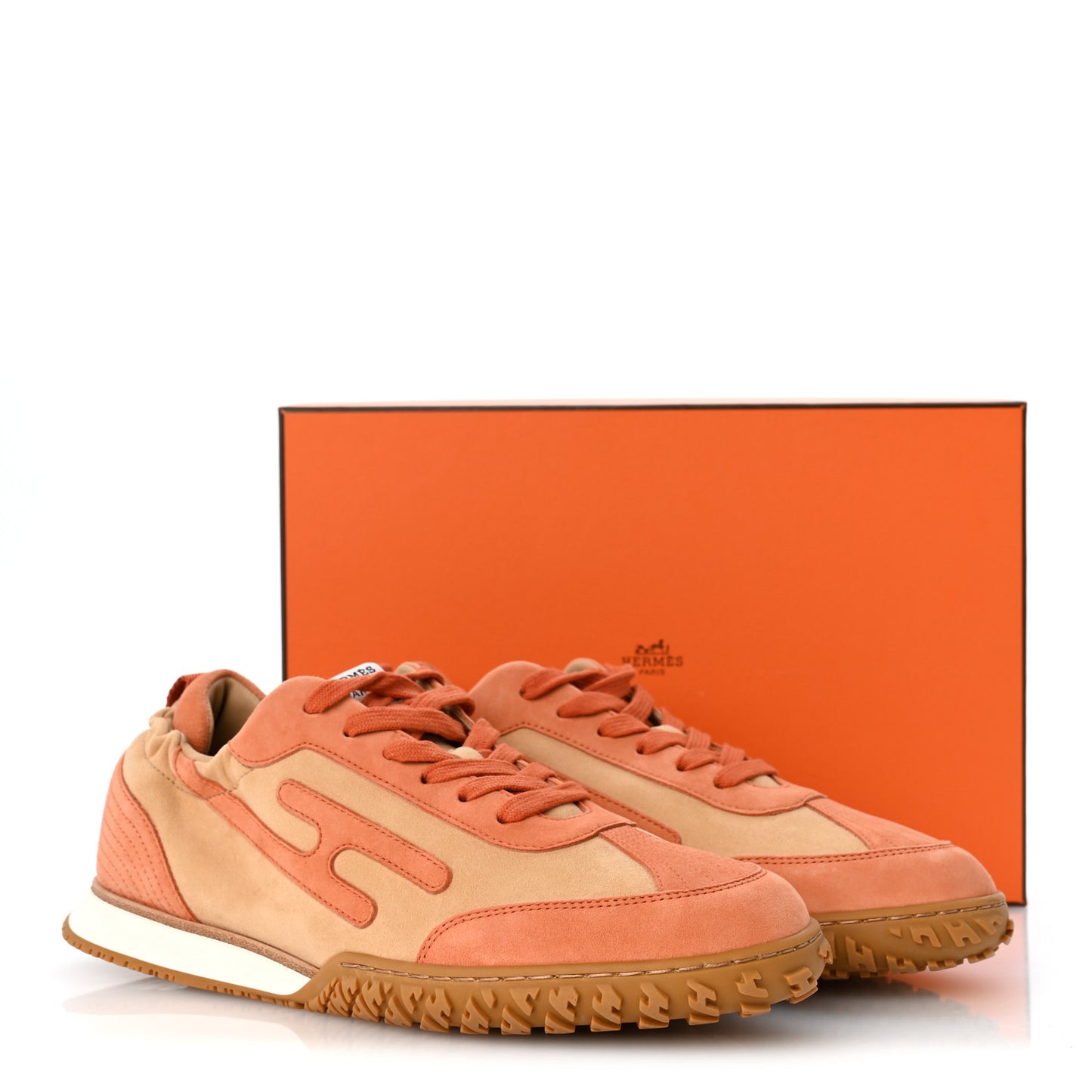 Suede Goatskin Jet Sneakers 40 Beige Natura Orange Nacarat