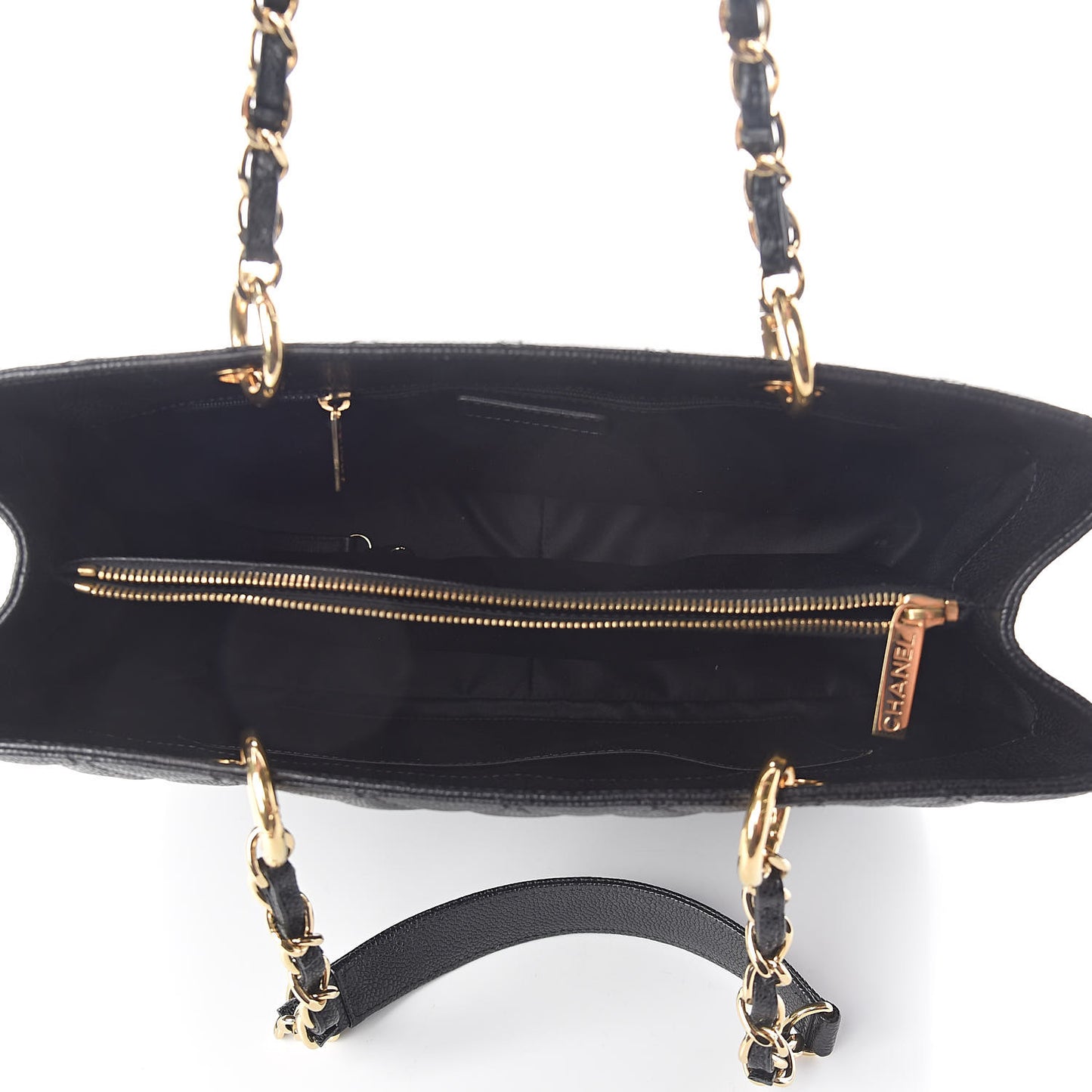 Caviar Quilted Grand Shopping Tote GST Black