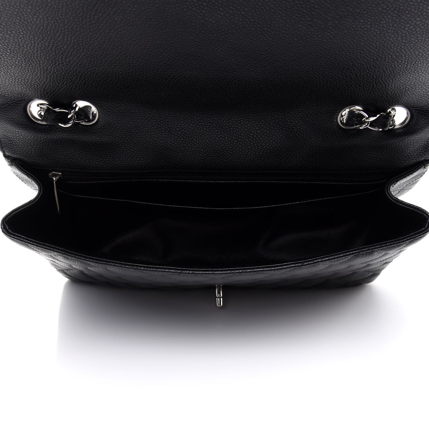 Caviar Quilted Jumbo Single Flap Black