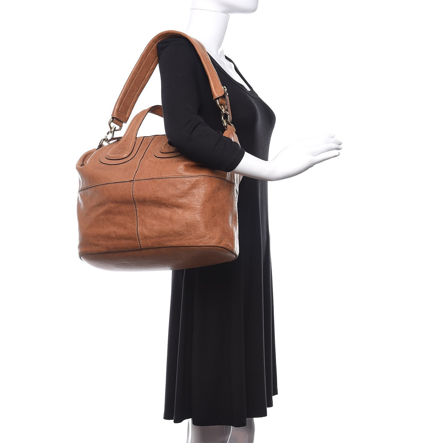 Givenchy Wrinkled Lambskin Medium Nightingale Tan 2 of 10