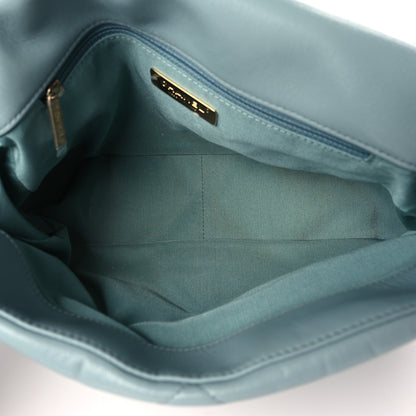 Chanel Goatskin Quilted Large Chanel 19 Flap Blue 5 of 9