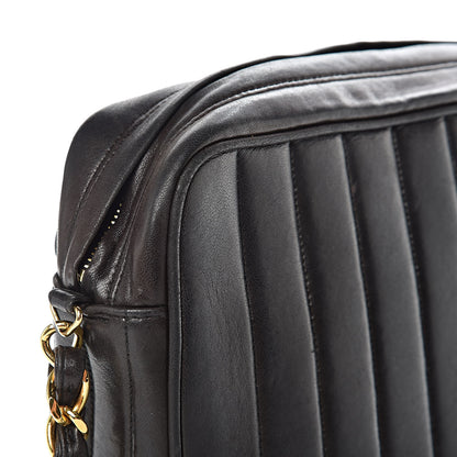 Chanel Lambskin Vertical Quilted Flap Camera Case Black 14 of 21