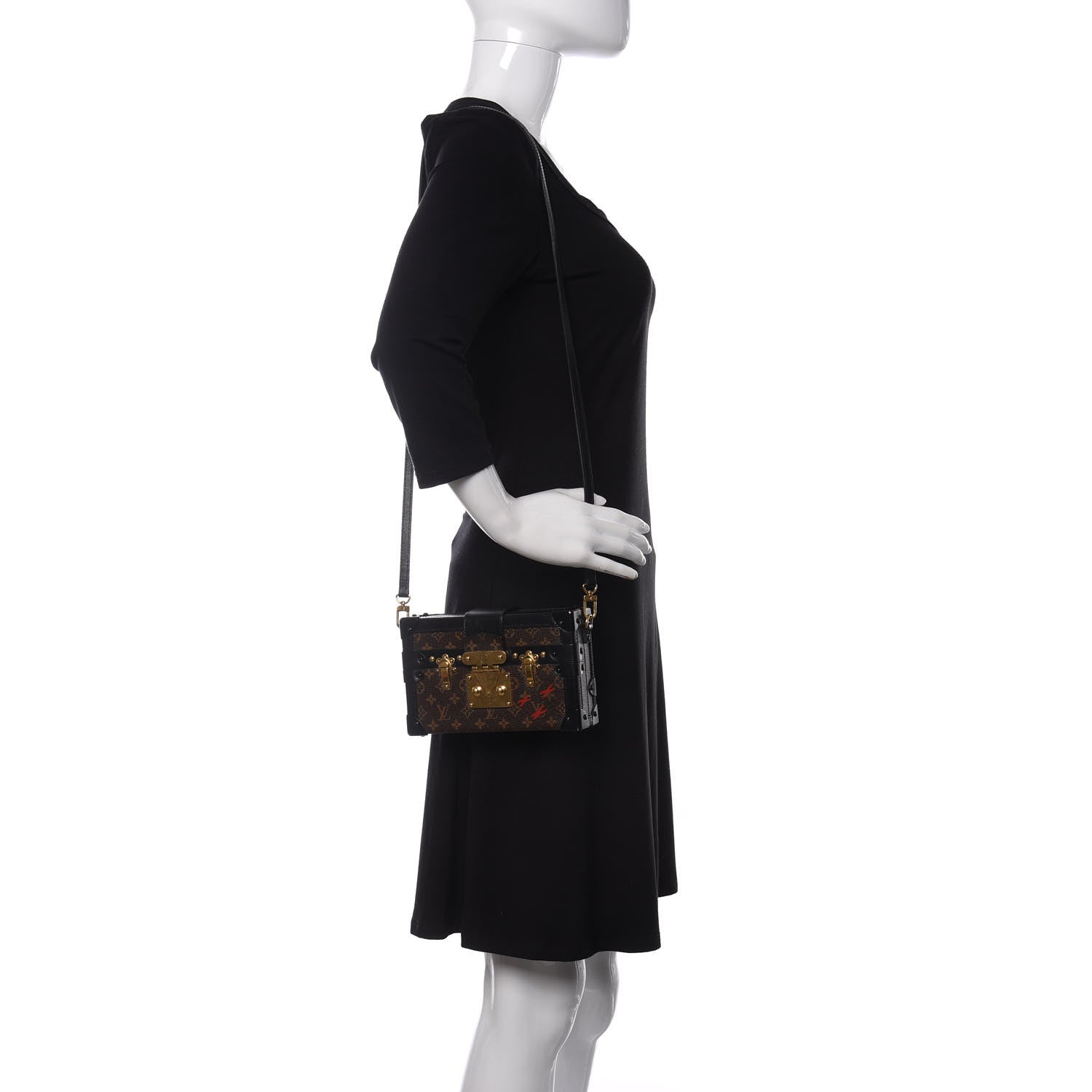 Louis Vuitton Monogram Petite Malle Black 2 of 9