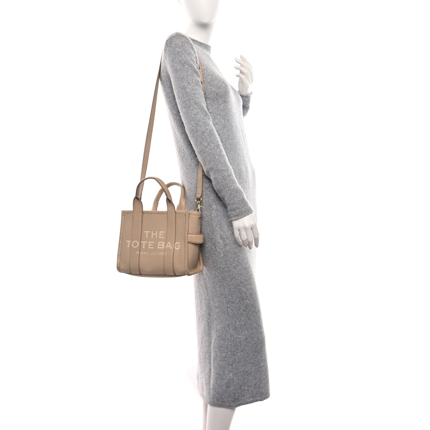 Marc Jacobs Grained Calfskin Small The Tote Camel 2 of 8