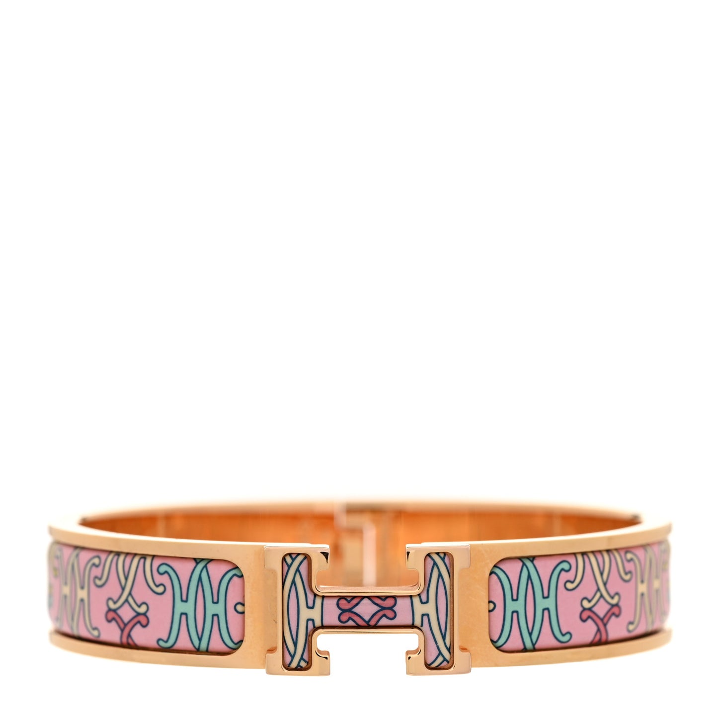 Enamel Narrow Print H Lift Clic Clac H Bracelet PM Patch