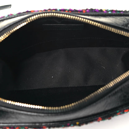 Saint Laurent Tweed Calfskin Monogram Lou Camera Bag Black 5 of 10