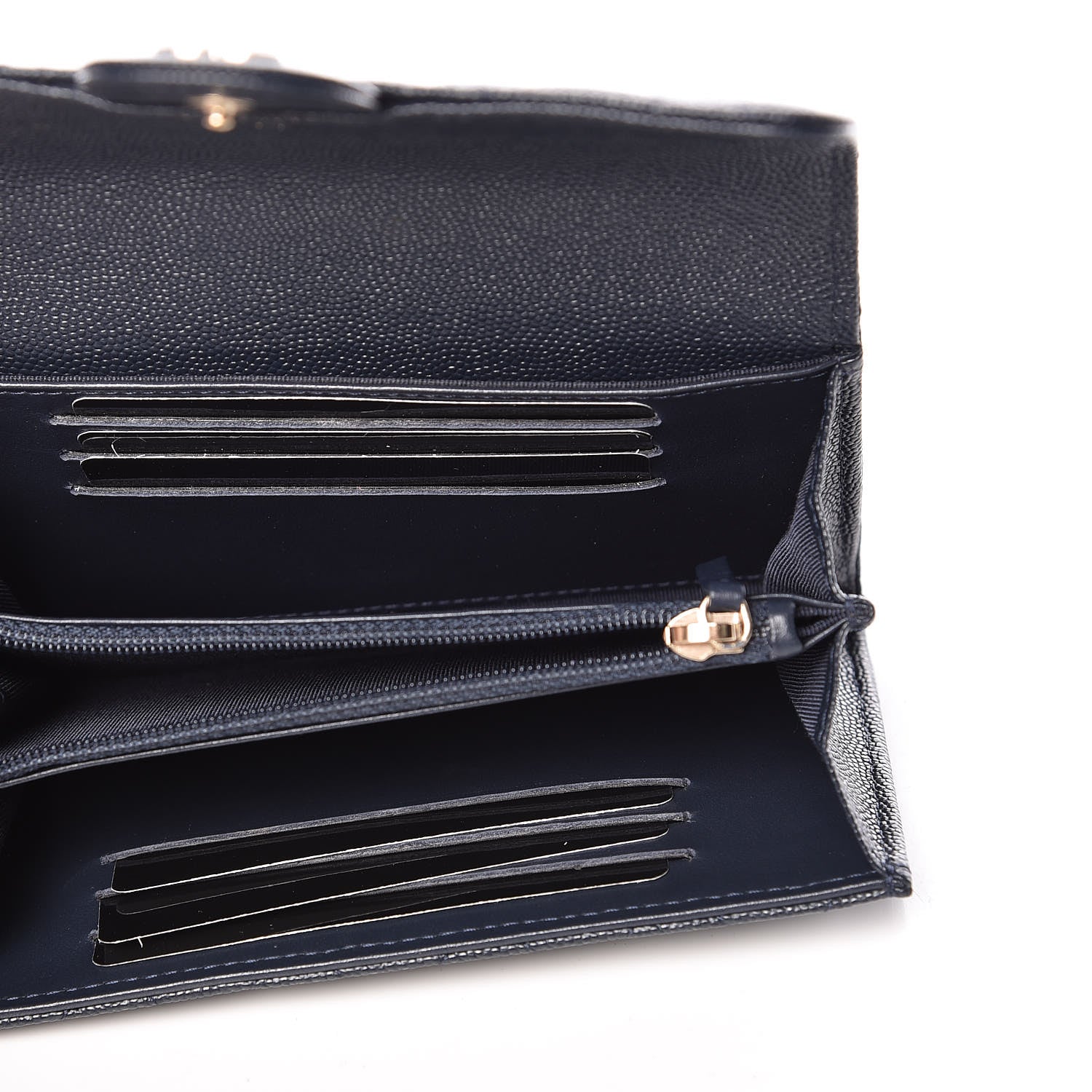 Chanel Caviar Quilted Medium Flap Wallet Navy 5 of 9