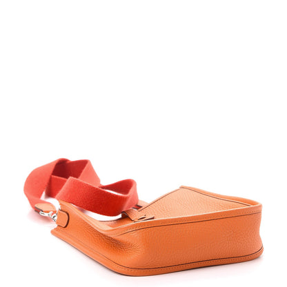 Hermes Taurillon Clemence Amazone Evelyne TPM Orange Peony 4 of 8