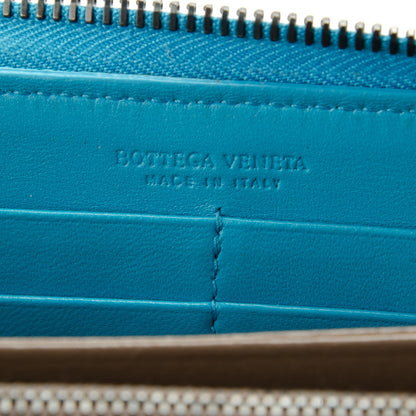 Bottega Veneta Nappa Intrecciato Zip Around Wallet Turquoise 6 of 8
