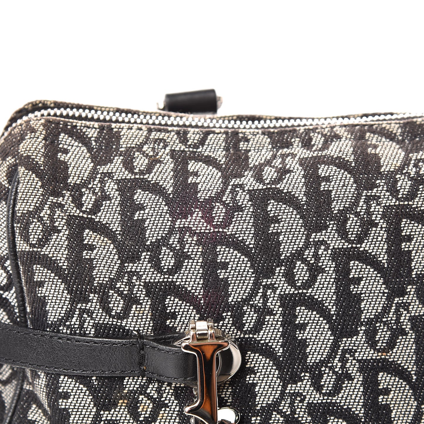 Denim Monogram Charms Shoulder Bag Black
