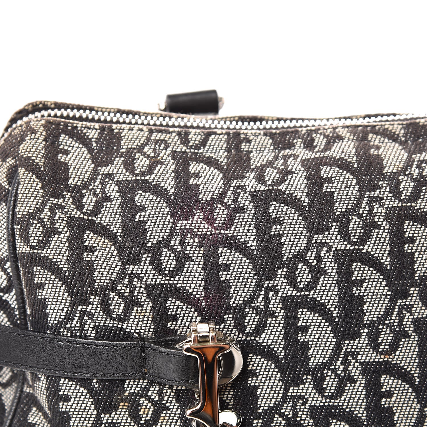 Christian Dior Denim Monogram Charms Shoulder Bag Black 11 of 16