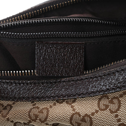 Gucci Monogram Medium Half Moon Hobo Dark Brown 6 of 9
