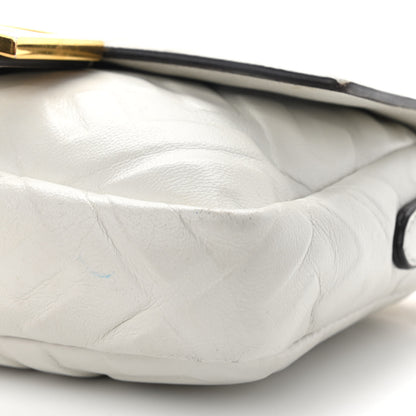Fendi Nappa FF 1974 Embossed Mini Baguette White 16 of 16