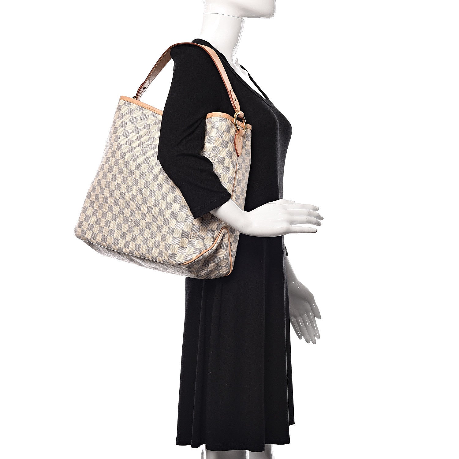 Louis Vuitton Damier Azur Delightful MM Pink 2 of 12