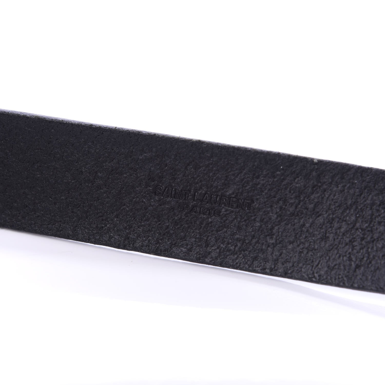 Saint Laurent Calfskin Embossed Monogram Celtique Belt 90 36 Black 5 of 6