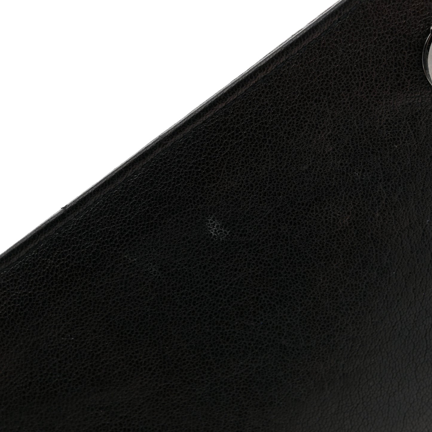 Sheepskin Matelasse Chevron Monogram Large College Satchel Black