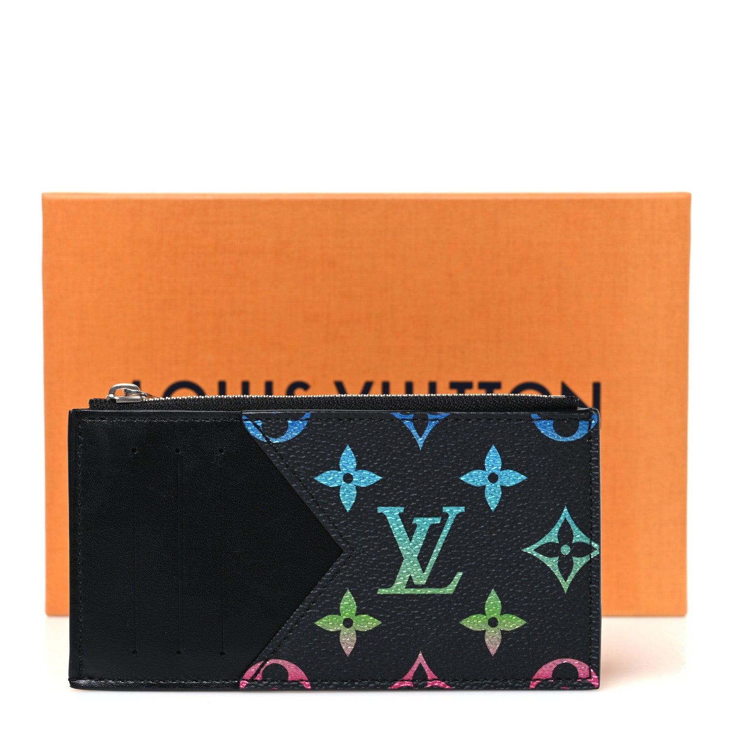 Louis Vuitton Monogram Iridescent Coin Card Holder  Black 7 of 7