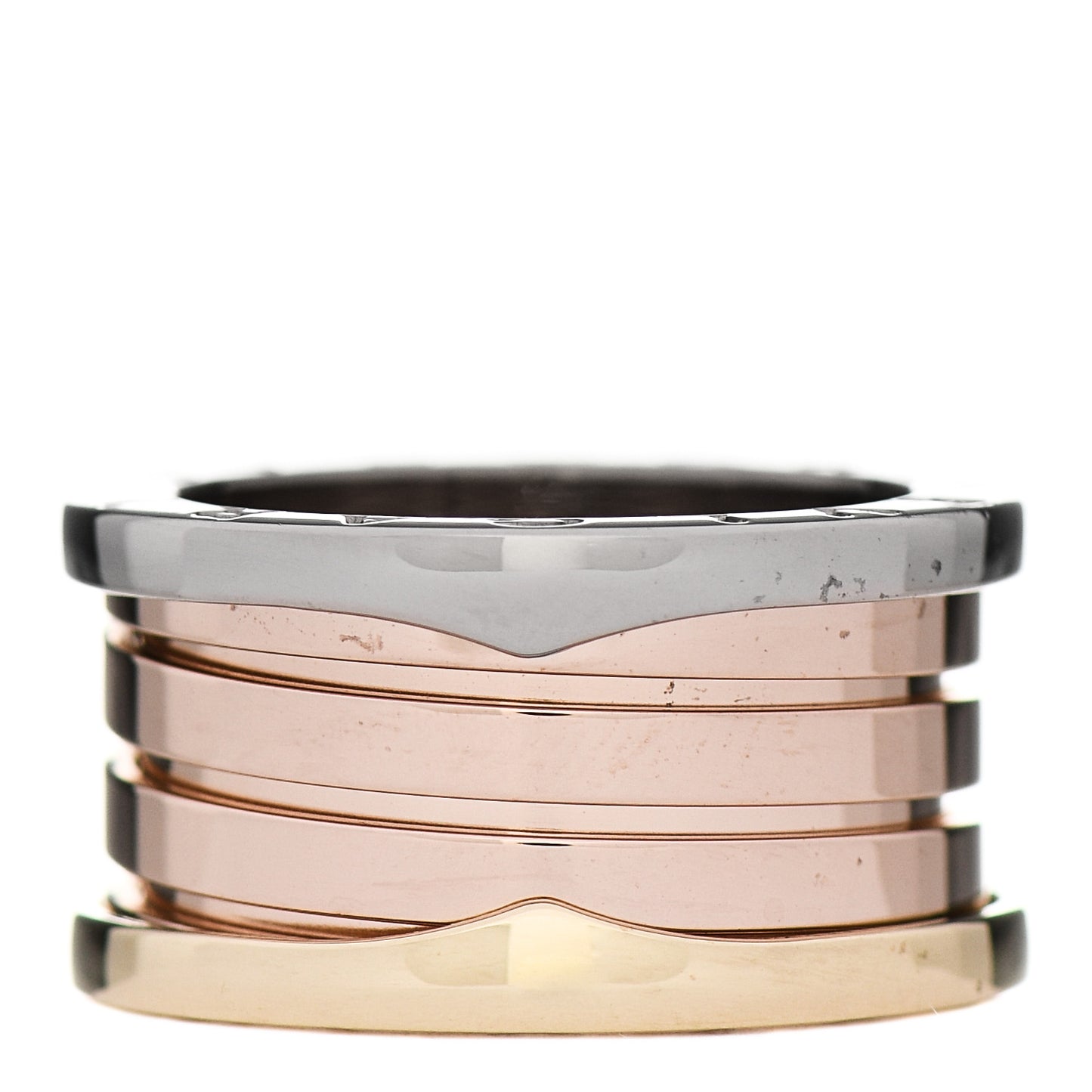 18K Rose White Yellow Gold B.Zero1 Four-Band Ring 51 5.75