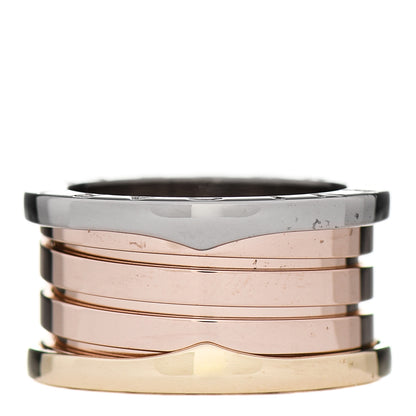 Bulgari 18K Rose White Yellow Gold B.Zero1 Four-Band Ring 51 5.75 3 of 8