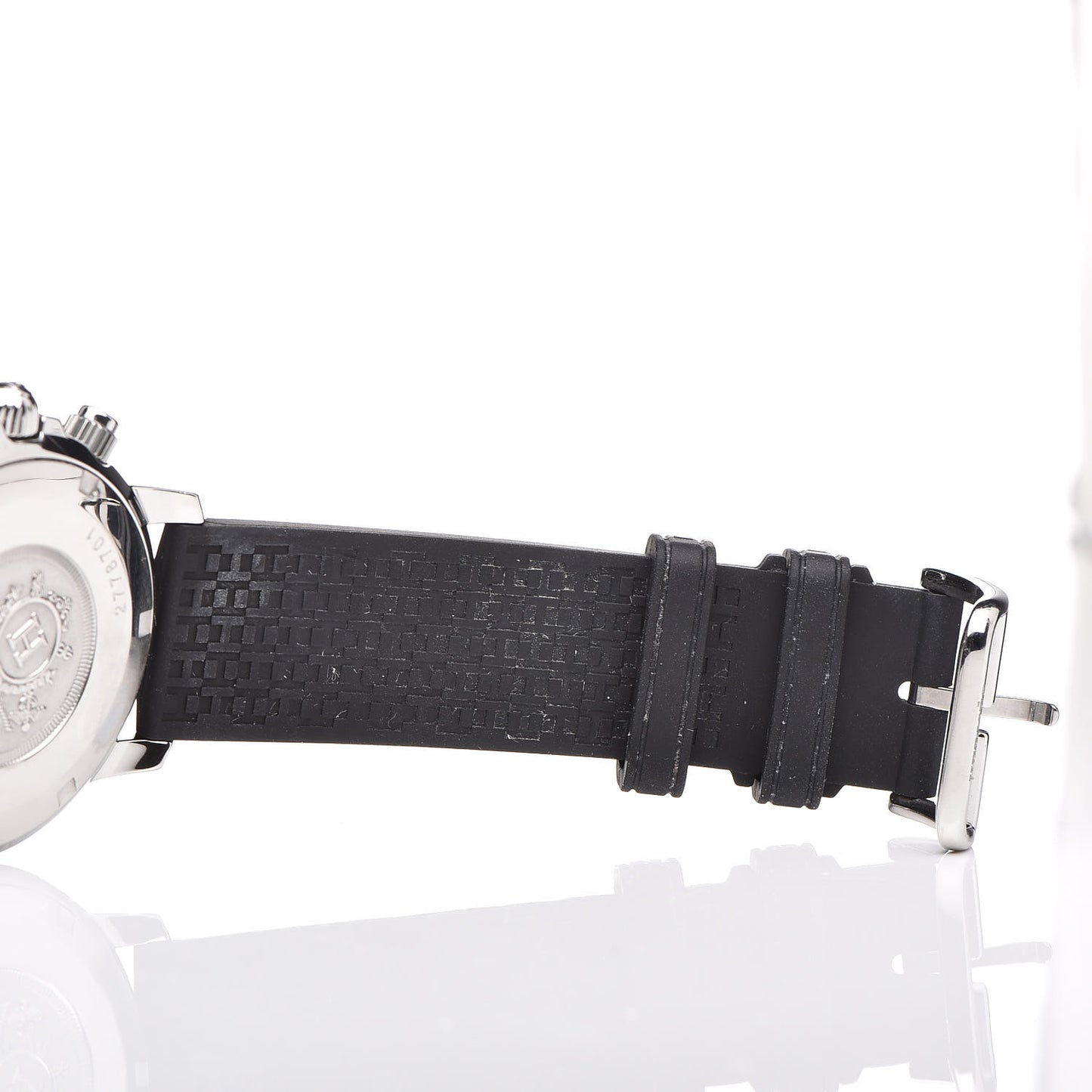 Stainless Steel Rubber 36mm Clipper Chronograph Quartz Watch Noir