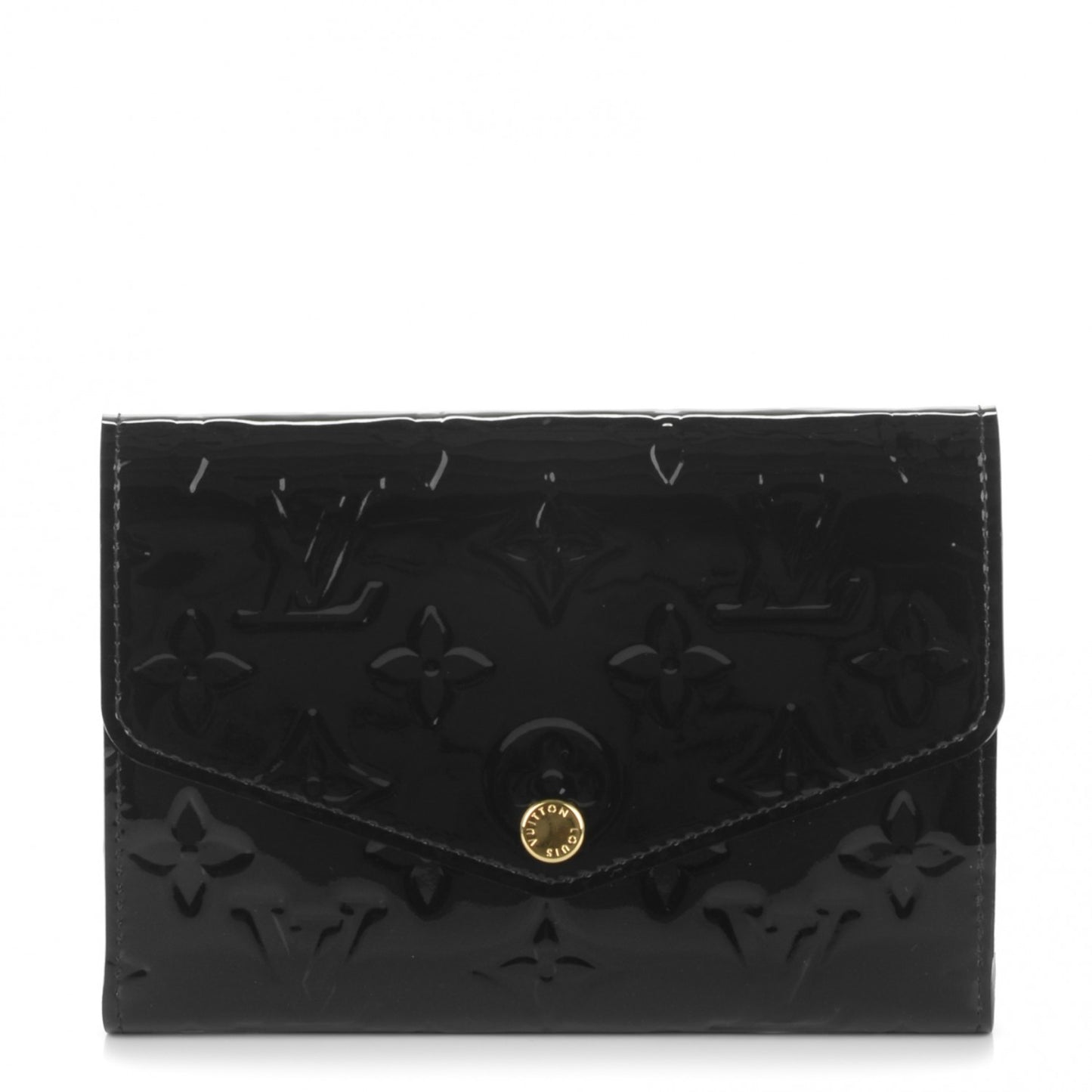 Vernis Sarah Compact Wallet Black Magnetique