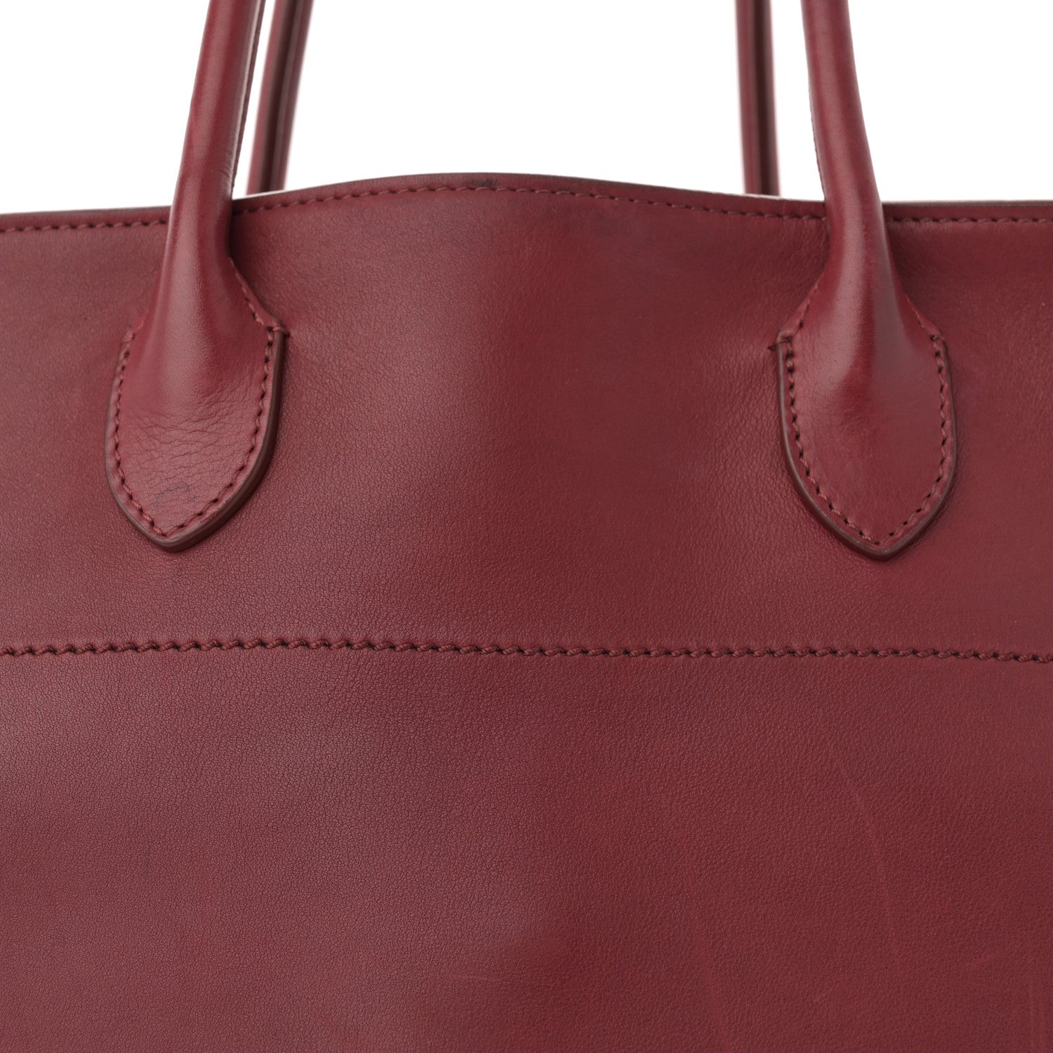 The Row Polished Saddle Calfskin Soft Margaux 15 Amaranto 7 of 15