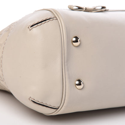 Gucci Guccissima Mayfair Top Handle Satchel Off White 10 of 11