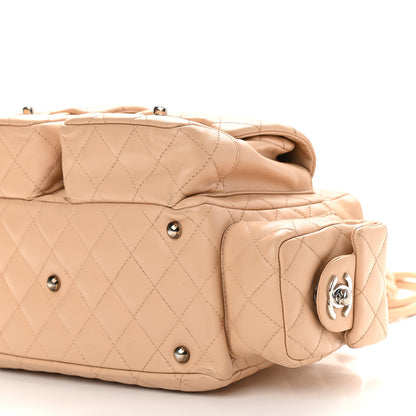 Chanel Calfskin Quilted Small Cambon Multipocket Reporter Beige 9 of 10