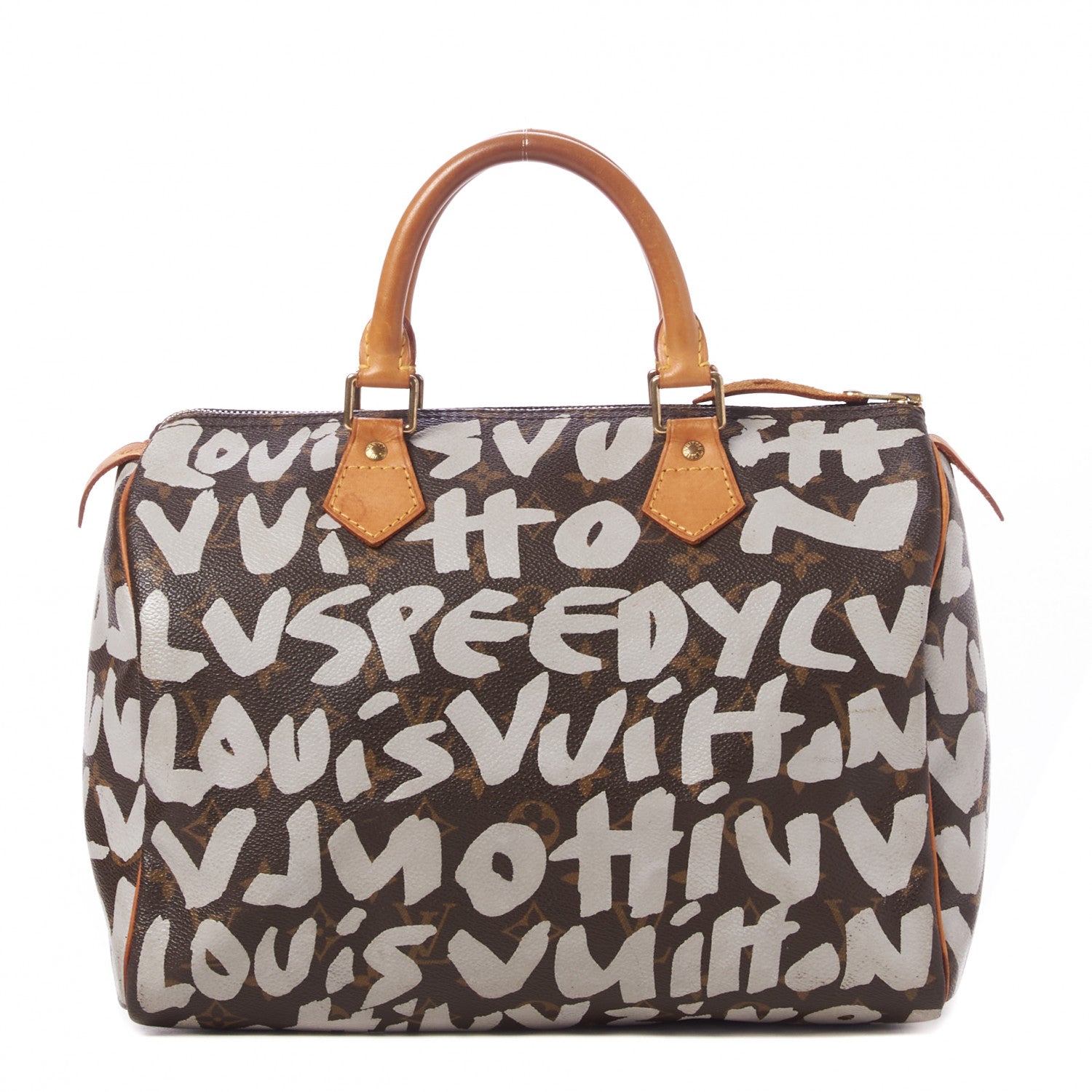 Louis Vuitton Monogram Graffiti Speedy 30 Silver 1 of 10