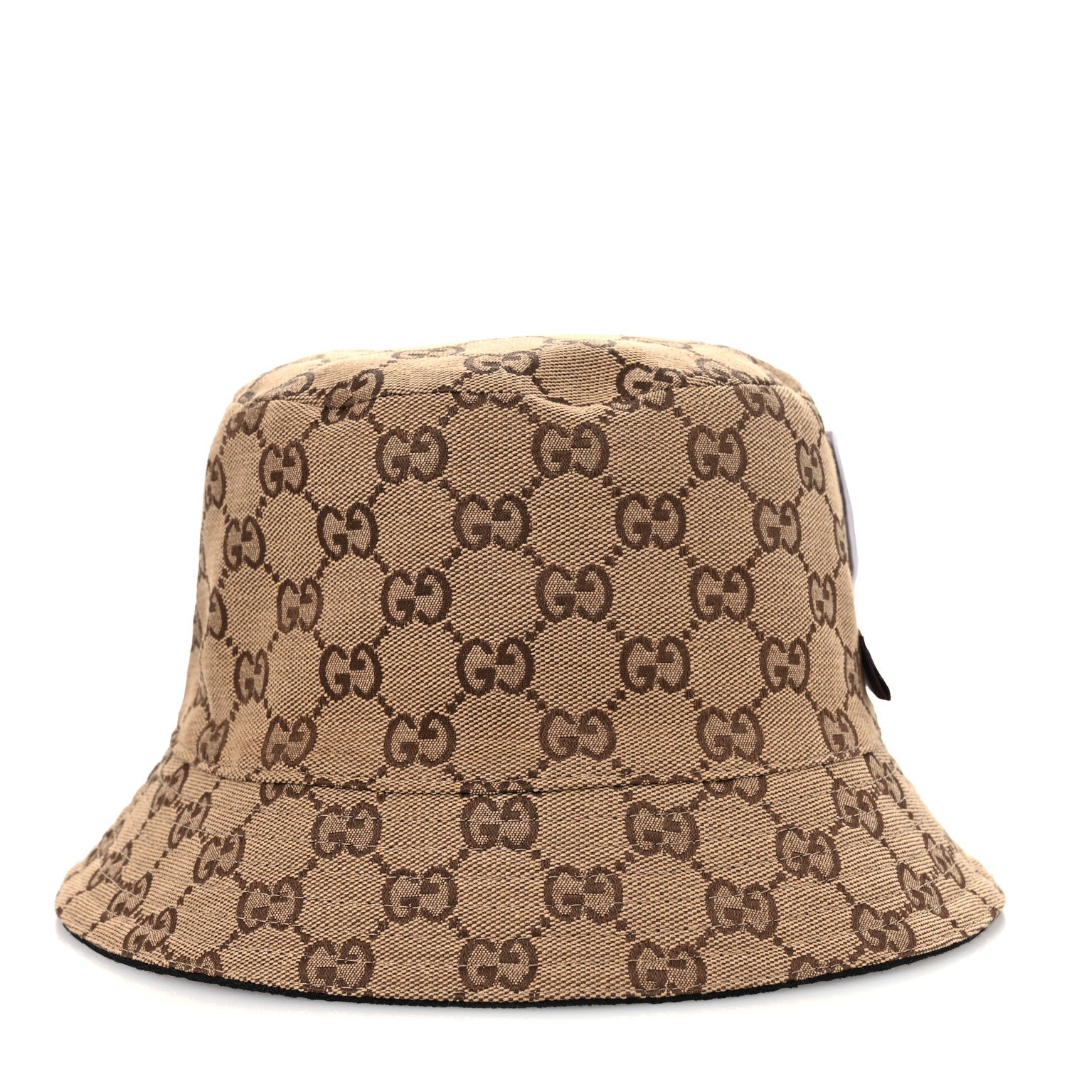 Gucci Canvas Monogram Reversible Bucket Hat L Black Beige 11 of 15