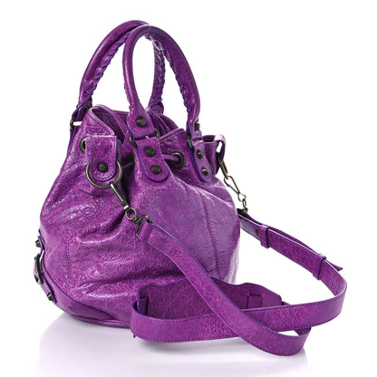Balenciaga Agneau Classic Hardware Mini Pompon Ultraviolet 2 of 14