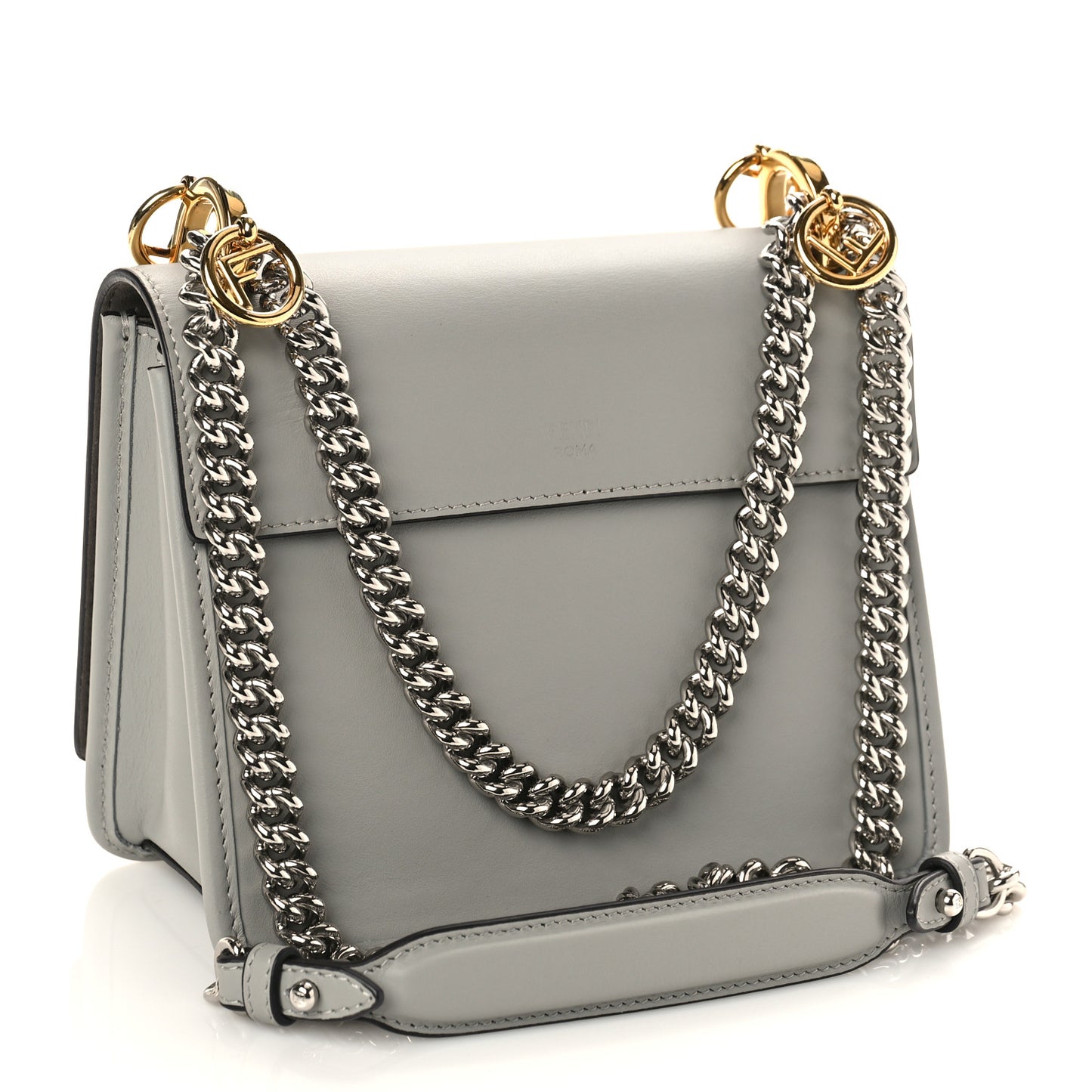 Vitello Century Opaco F is Fendi Small Kan I Shoulder Bag Grigio Perla
