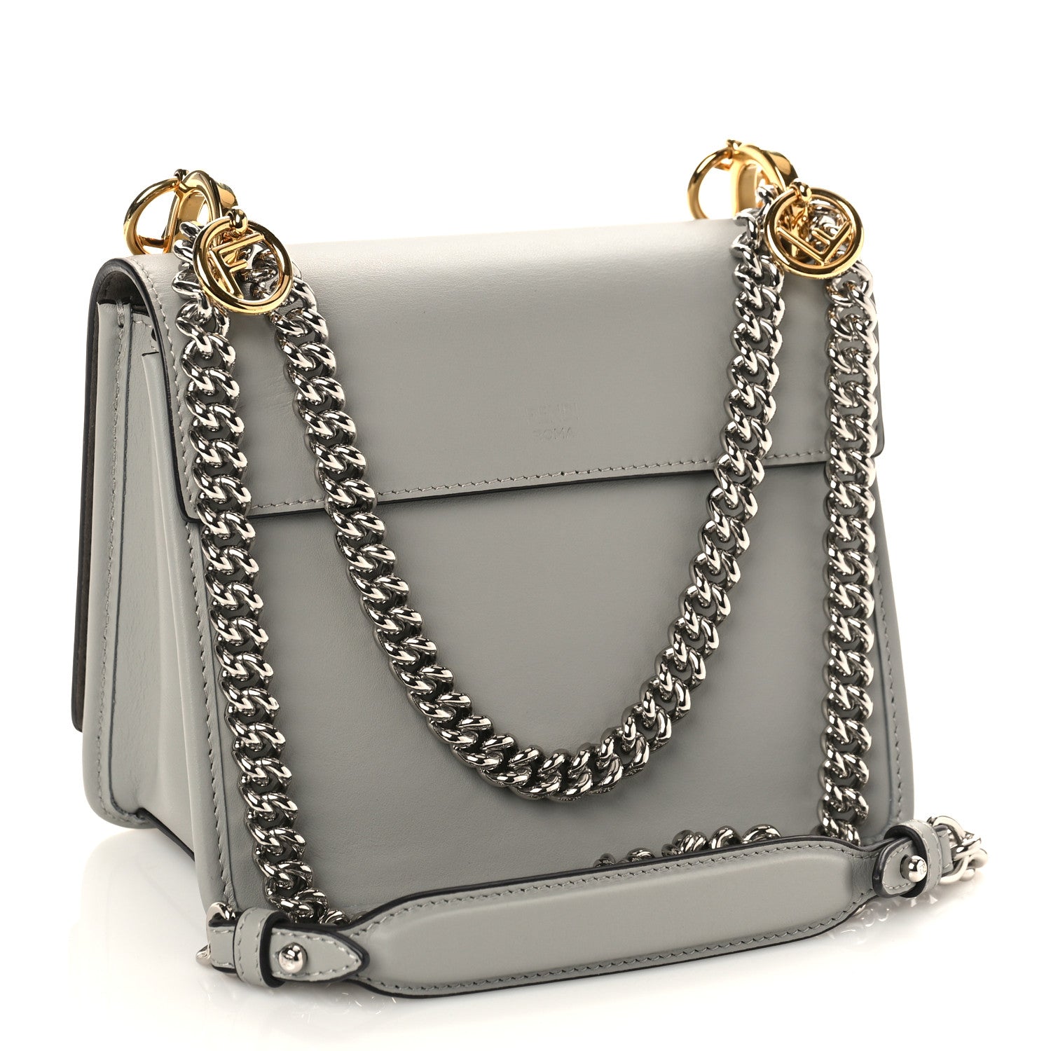 Fendi Vitello Century Opaco F is Fendi Small Kan I Shoulder Bag Grigio Perla 3 of 8