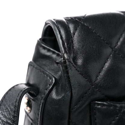 Chanel Lambskin Quilted Messenger Bag Black 19 of 21