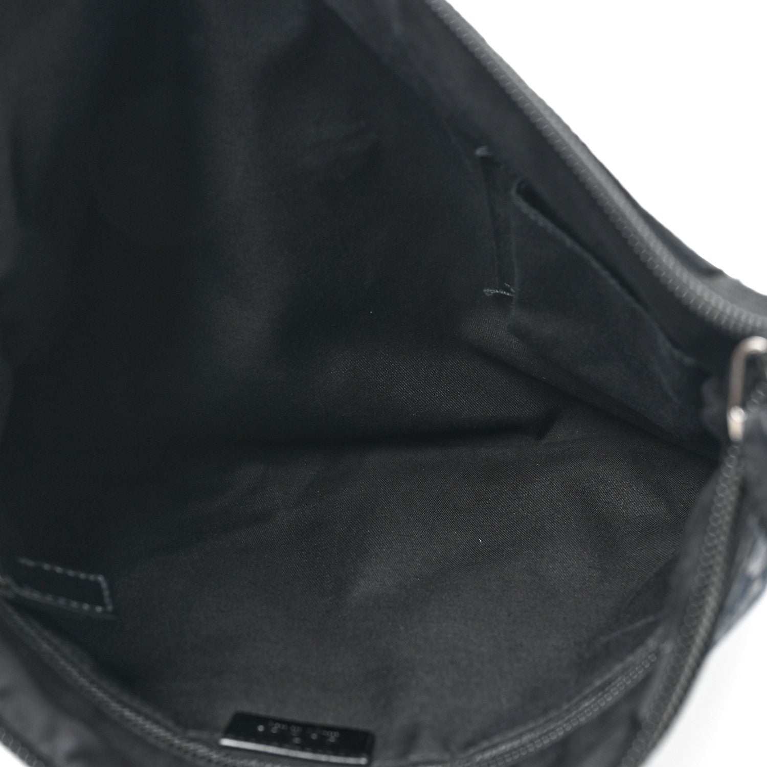 Gucci Monogram Calfskin Perforated Medium Flat Messenger Bag Black 5 of 9