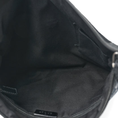 Gucci Monogram Calfskin Perforated Medium Flat Messenger Bag Black 5 of 9