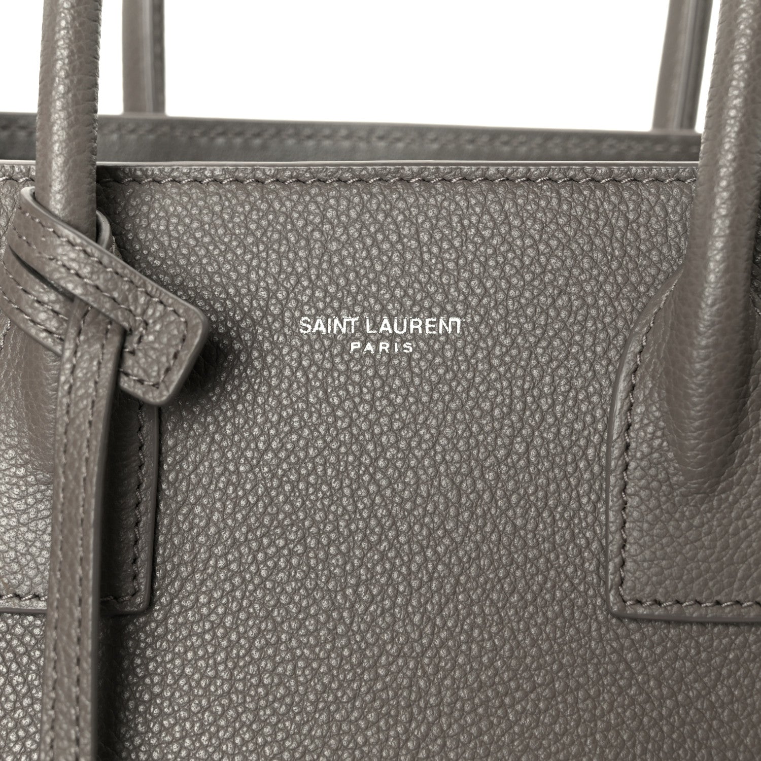 Saint Laurent Grained Calfskin Baby Sac De Jour Taupe 7 of 10