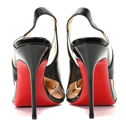 Christian Louboutin Patent Suede Calfskin Air Chance 100 Pumps 36.5 Black 5 of 10