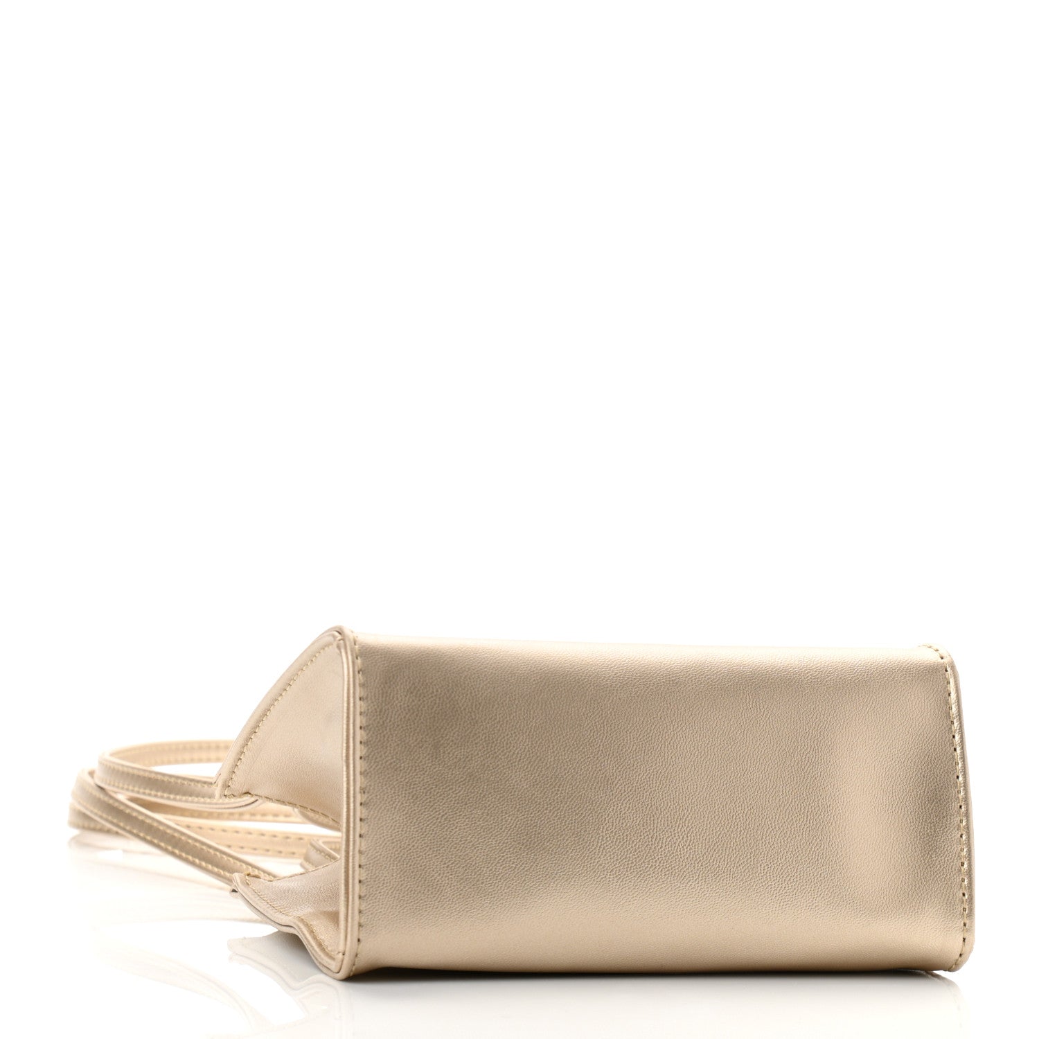 Telfar Metallic Vegan Leather Small Shopping Bag Gold 4 of 9