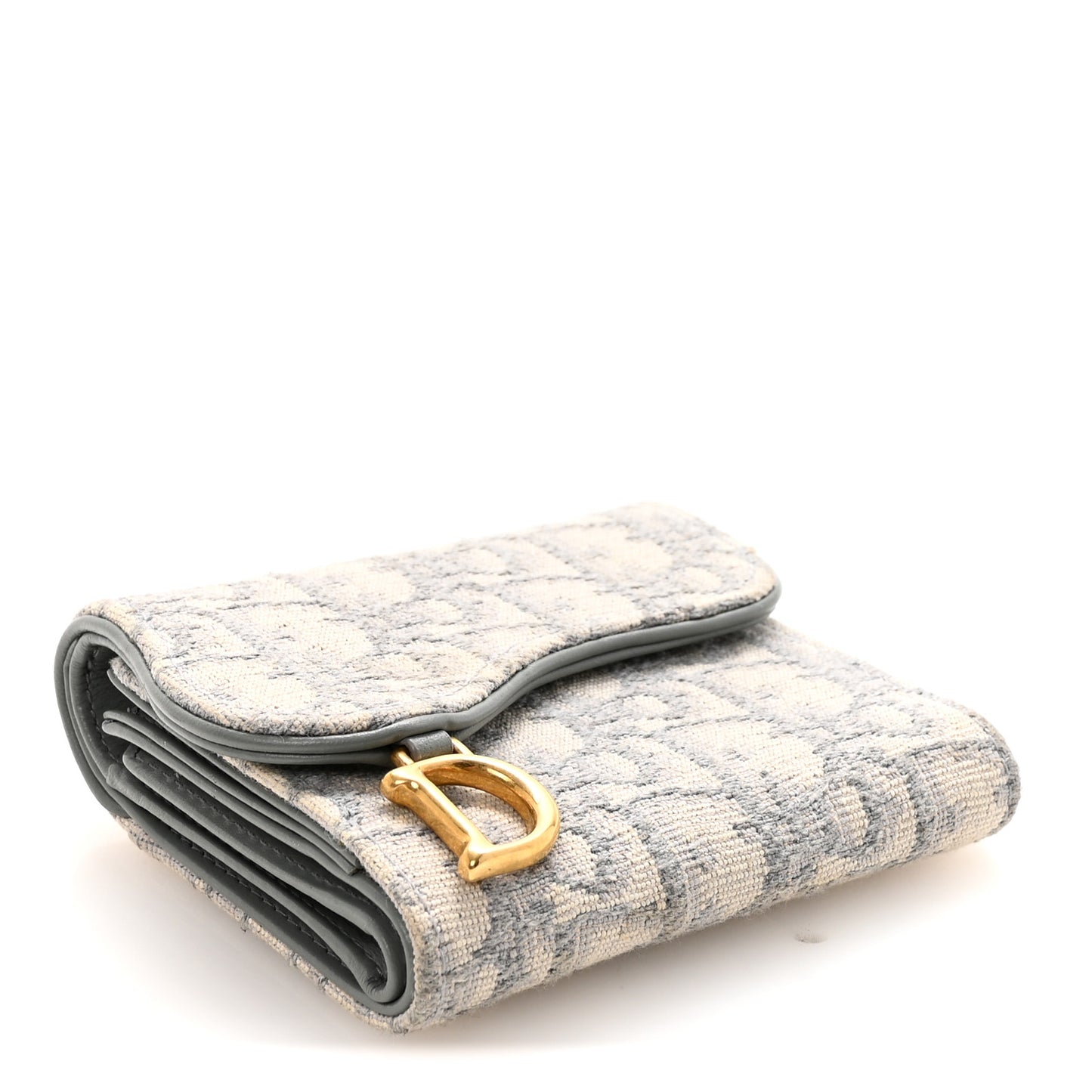 Oblique Saddle Lotus Wallet Grey