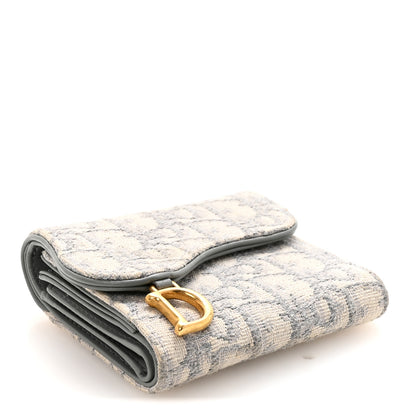 Christian Dior Oblique Saddle Lotus Wallet Grey 4 of 6