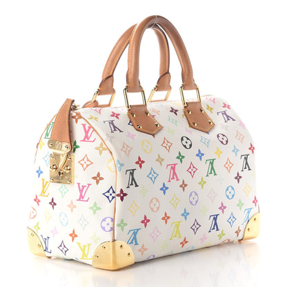 Louis Vuitton Monogram Multicolor Speedy 30 White 3 of 8