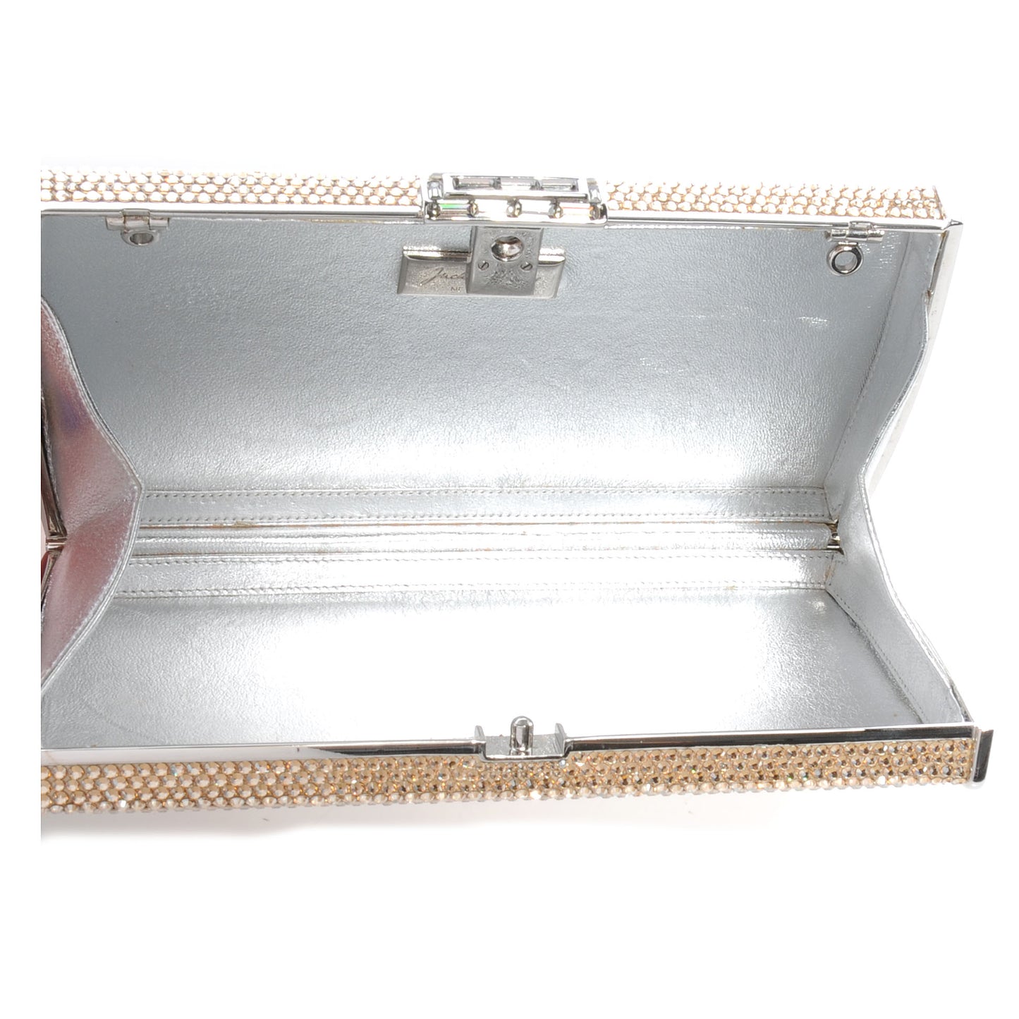 Swarovski Crystal Minaudiere Clutch Gold