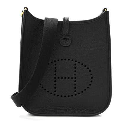 Hermes Taurillon Clemence Evelyne TPM Black 1 of 11