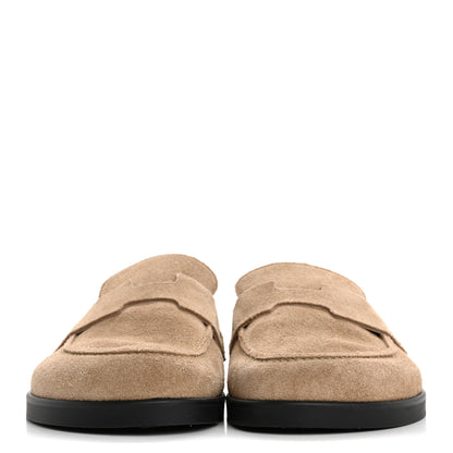 Hermes Suede Calfskin Mens Go Mules 36 Beige Argile 3 of 10