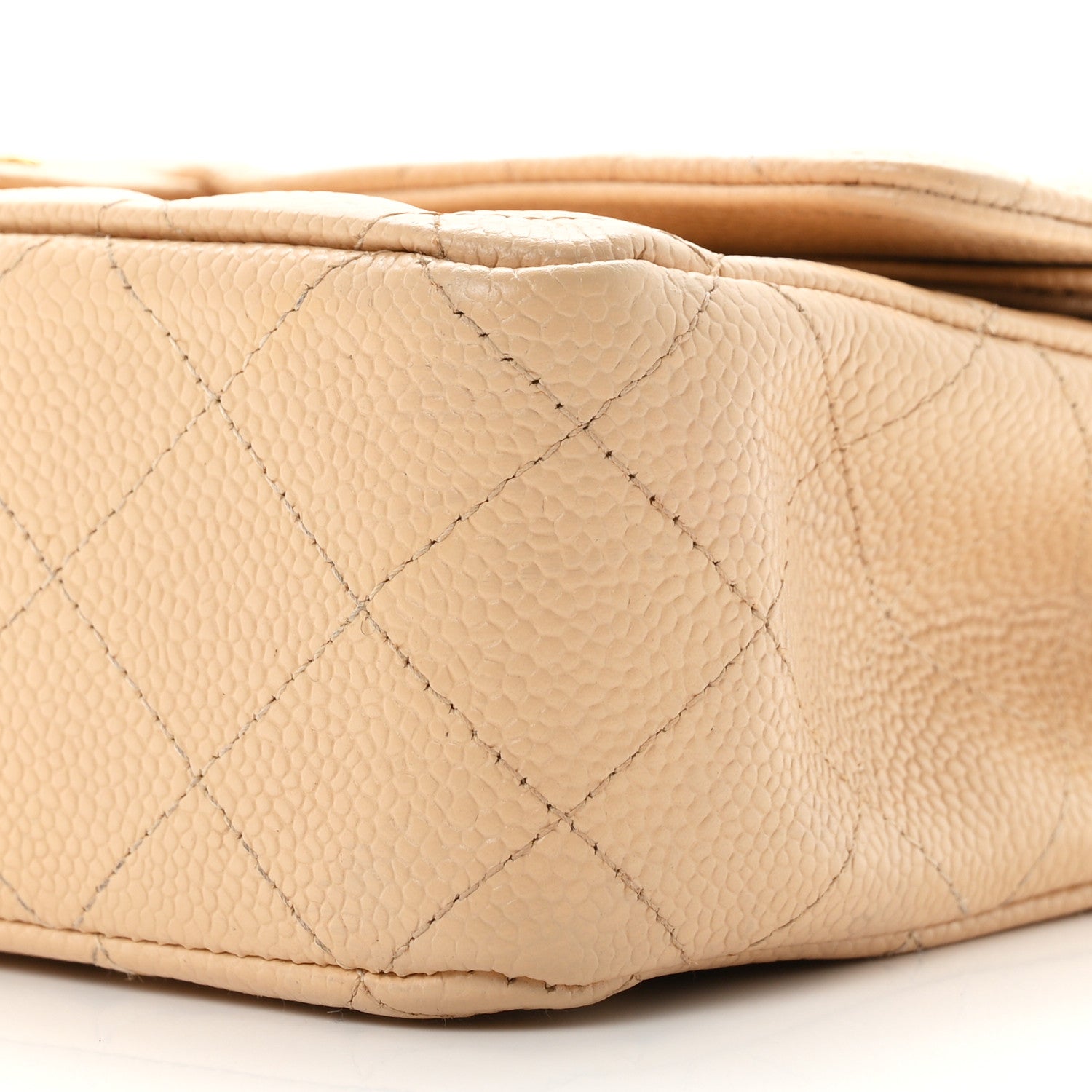 Chanel Caviar Quilted Medium Double Flap Beige 10 of 11