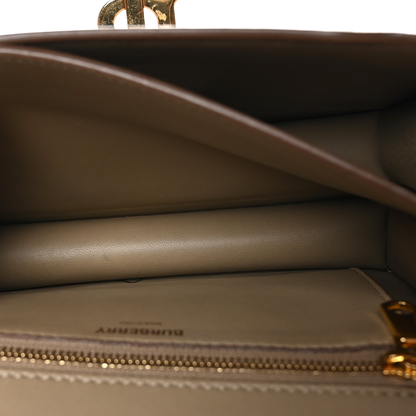 Calfskin Monogram Embossed Small TB Chain Bag Honey